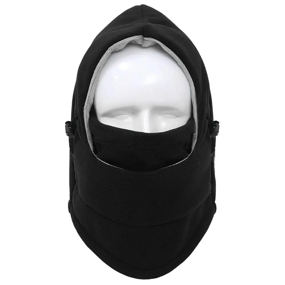 Mnycxen утепленная Флисовая Балаклава шапка с капюшоном зимняя Лыжная маска велосипедная маска Пылезащитная маска для лица тушь для ресниц brsm Braga Cuello E1 - Цвет: Black