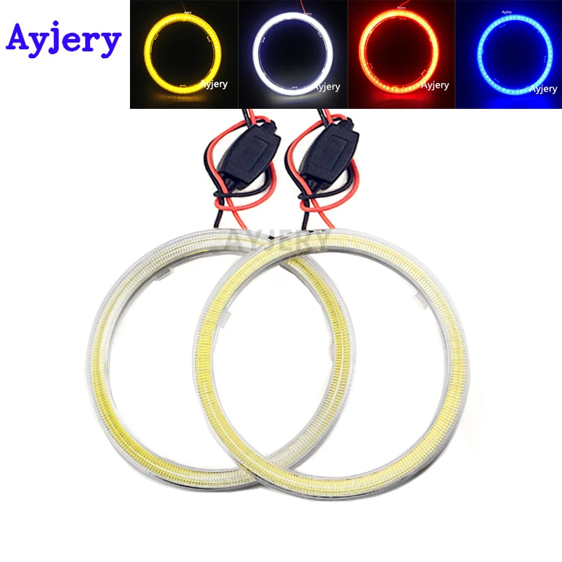 AYJERY 2 шт. COB 100 мм ангельские глазки 72 SMD LED авто гало кольцо автомобиль мотоцикл с