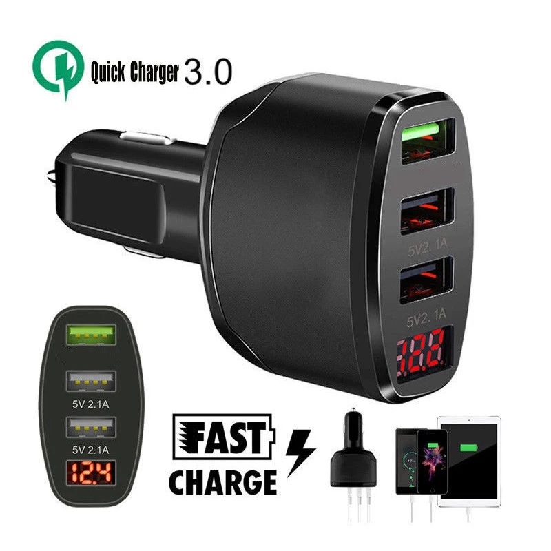 Многократное расширение 3 порта USB Автомобильное зарядное устройство 4.2A быстрое