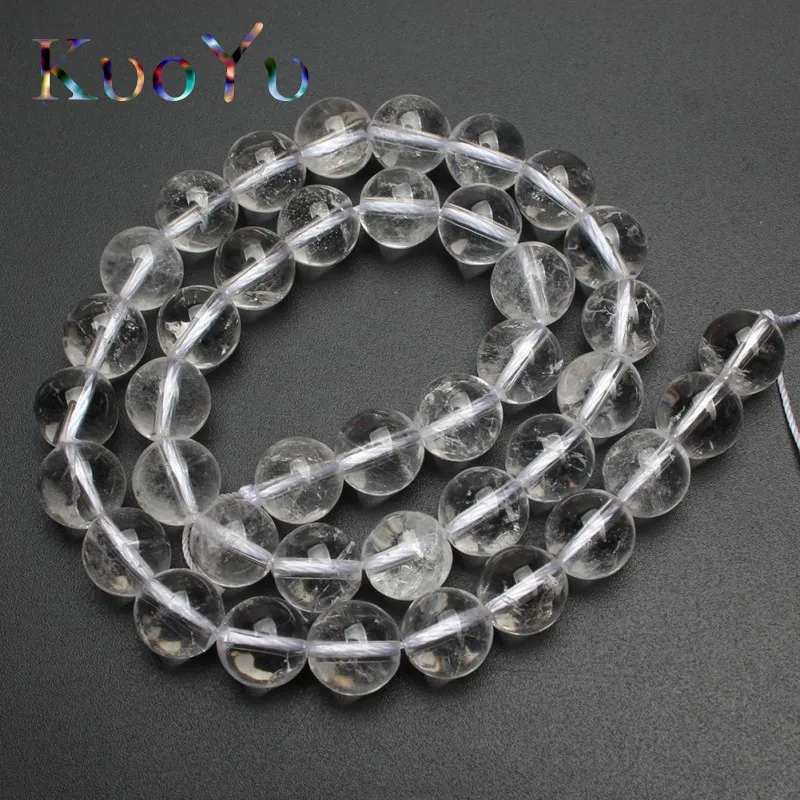 

wholesale Natural Stone Beads Clear Quartz Round Loose Beads 15.5"strand Pick Size 4/6/8/10/12mm For DIY Making Bracelet Jewelry