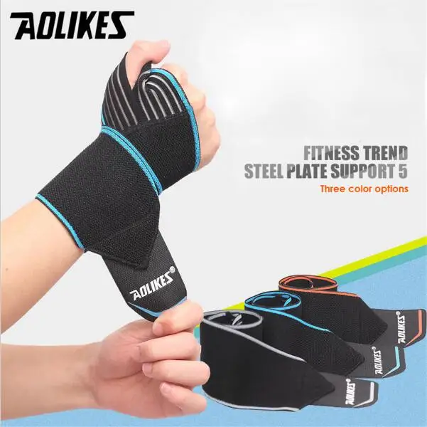 AOLIKES 1 шт. спортивные наручные ленты поддержка запястья Стропы ручной Sprain браслет для восстановления для велоспорта теннисные аксессуары для гимнастики A