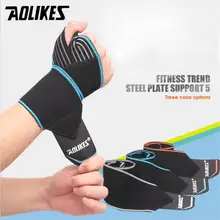 AOLIKES 1PCS Sports Wrist Bands Support Strap Wraps Hand Sprain Recovery Wristband For Cycling Tennis Gym Accessories A