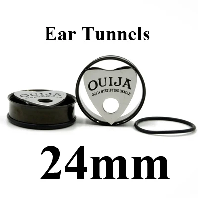 Нержавеющая сталь Ouija доска Уха Туннель Вилки Gauge Эспандеры ушной Конус Носилки Пирсинг ювелирные изделия кулон ожерелье Подарки - Окраска металла: Ear Tunnel 24MM