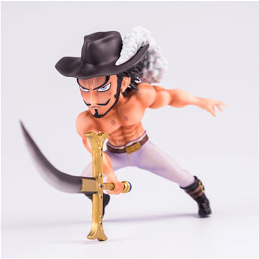 

18cm Anime Figuritas Dracule Mihawk Tattoos PVC Action Figures Collectible Original Model Toys 18cm