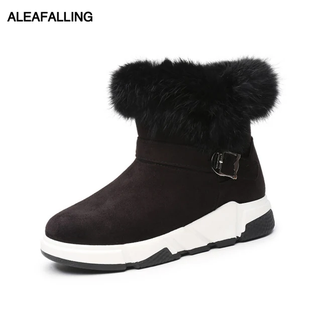 

Aleafalling Women Snow Boots Flock College Students' Winter Shoes Faux Fur Street Fashion Girls' Cute Boots Women Shoes AWBT207