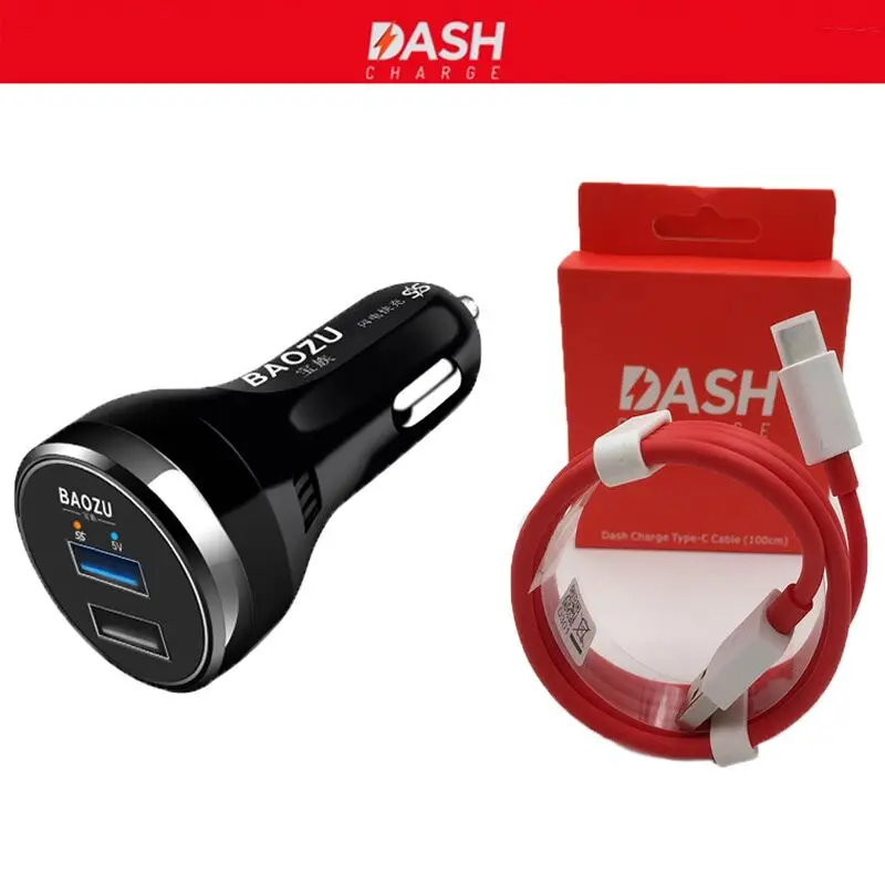 OnePlus Dash Car Charger One Plus 5 car charger DASH Charge Fast car Charger 2 USB port Car