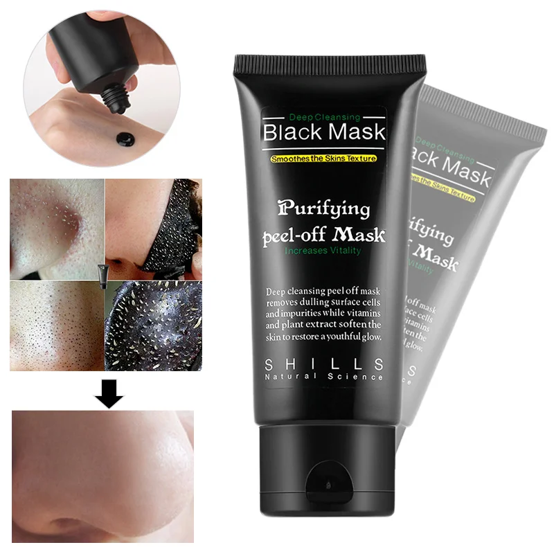 Blackhead очищающая для лица глубокие маски Очищающая отклеивающая черная Nud Facail черная маска для лица прозрачные упрямые черные головки TSLM1