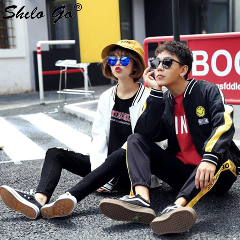 Lovers jacket Women Spring casual hiphop baseball jacket tide brand men and women lovers coat clothing harajuku female jacket