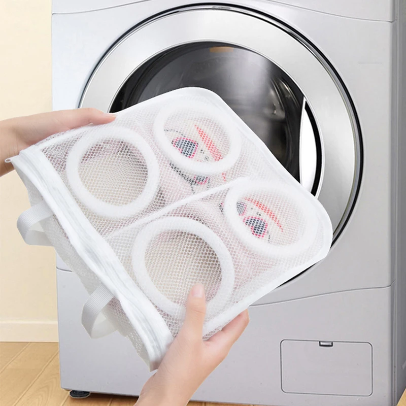 

Mesh Laundry Shoes Bags Dry Shoe Organizer Portable Washing Storage Bags Organizer for Washing Machine Use