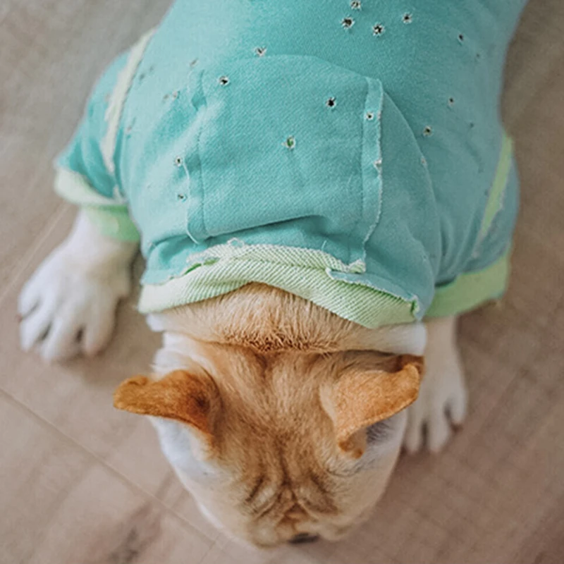 

[MPK Dog Hoodies] "Holey Hoodie" Cool Dog Clothes, French Bulldog Sweater, Hoodies for Frenchies