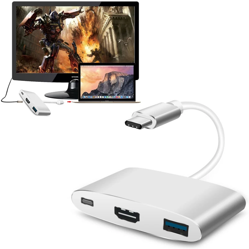 4K USB-C type C к HDMI адаптер HDTV видео кабель конвертер USB 3,0 для MacBook ASUS samsung S8 S9 S10+ S10e Note8 Note 9 LG G5