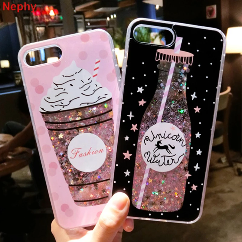 

Shine quicksand Cell Phone Case for Samsung galaxy S8 S9 Plus S7 edge Samsung galaxy Note 8 Note8 S8Plus S9Plus S7Edge 360 Cover