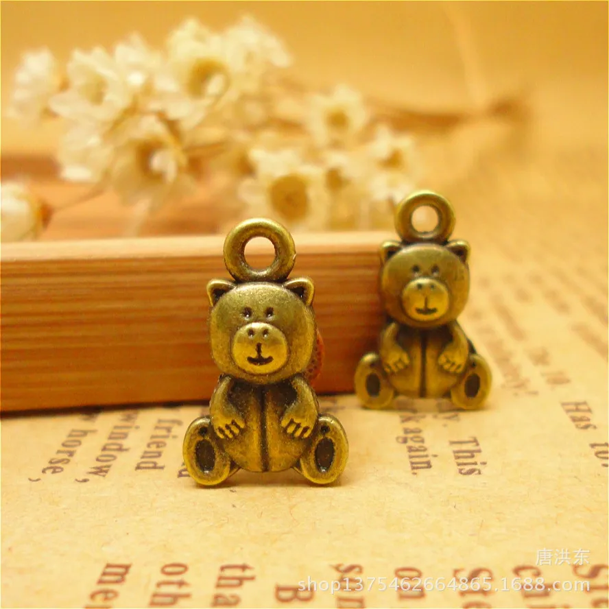 12 шт Подвески lovely bear 16x11 мм старинные серебряные амулеты Создание DIY тибетское