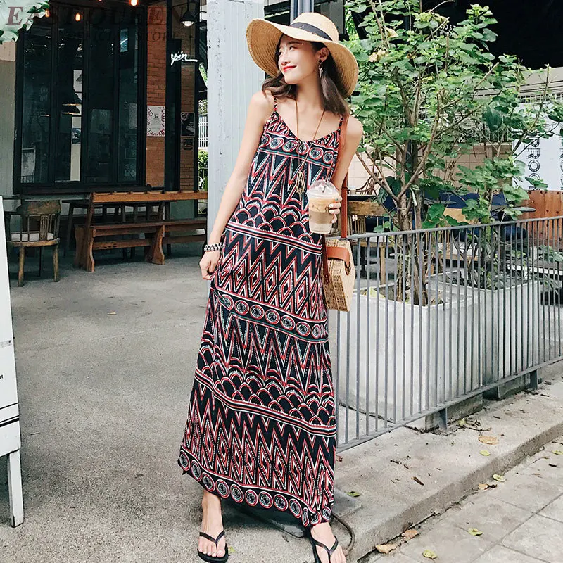 Женское платье в этническом стиле Пляжное Платье хиппи бохо AA3395|mexican dress|shoulder dressa