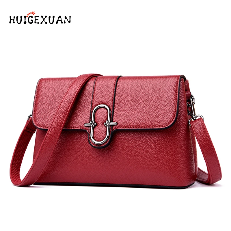 

New Fashion Women Bag Leather Handbag High Quality Handbags Simple Flap Bag Woman Messenger Bags Female Handbag Bolsas Femininas