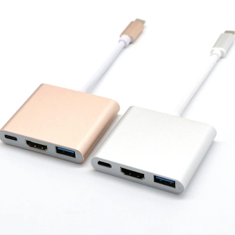 Trumsoon Type C USB-C to HDMI USB-C USB3.0 Converter USB3.1 HUB Adapter Extender 1080P for Macbook 12' Chromebook Pixel TV Trumsoon Type C USB-C to HDMI USB-C USB3.0 Converter USB3.1 HUB Adapter Extender 1080P for Macbook 12' Chromebook Pixel TV