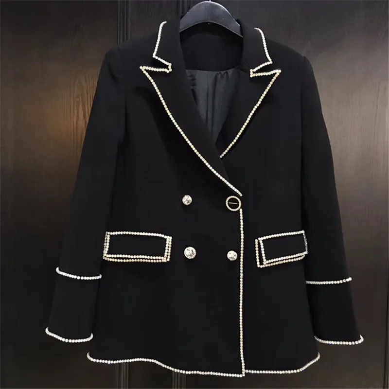 Pour Veste Manches Haute Lady Longues Qualité 2018 Nouvelles Collar Élégant down Femmes Manteaux Noir Turn d5qwx8tdB