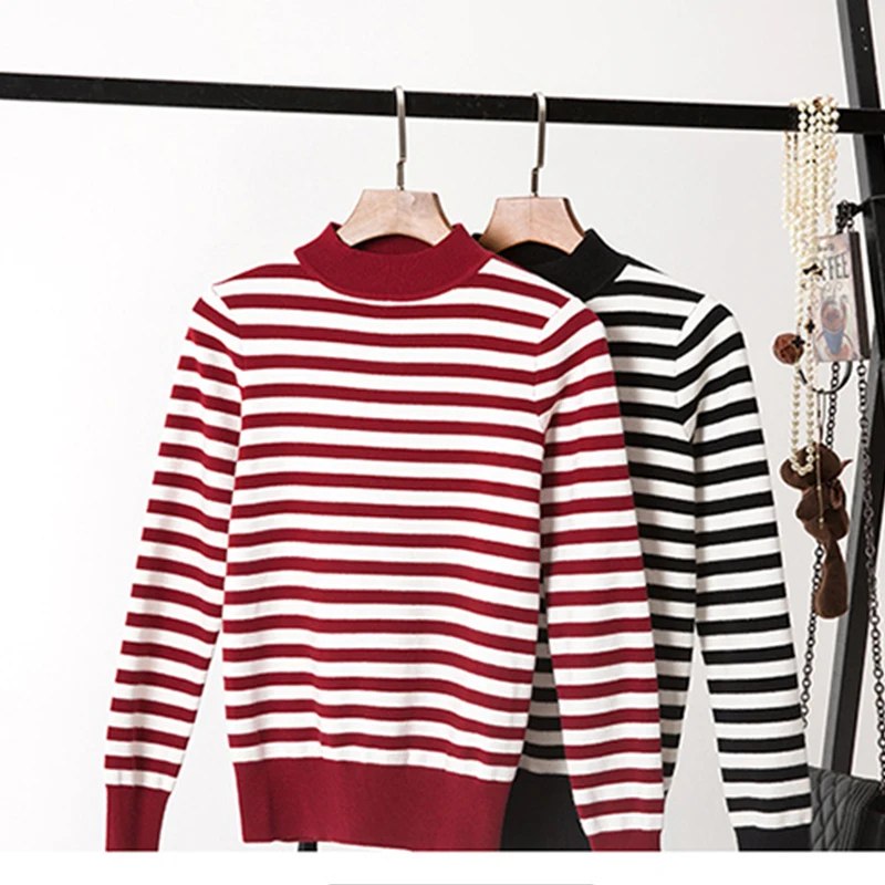 Women Sweater Knitting Pullover Top bottoming shirt 2018