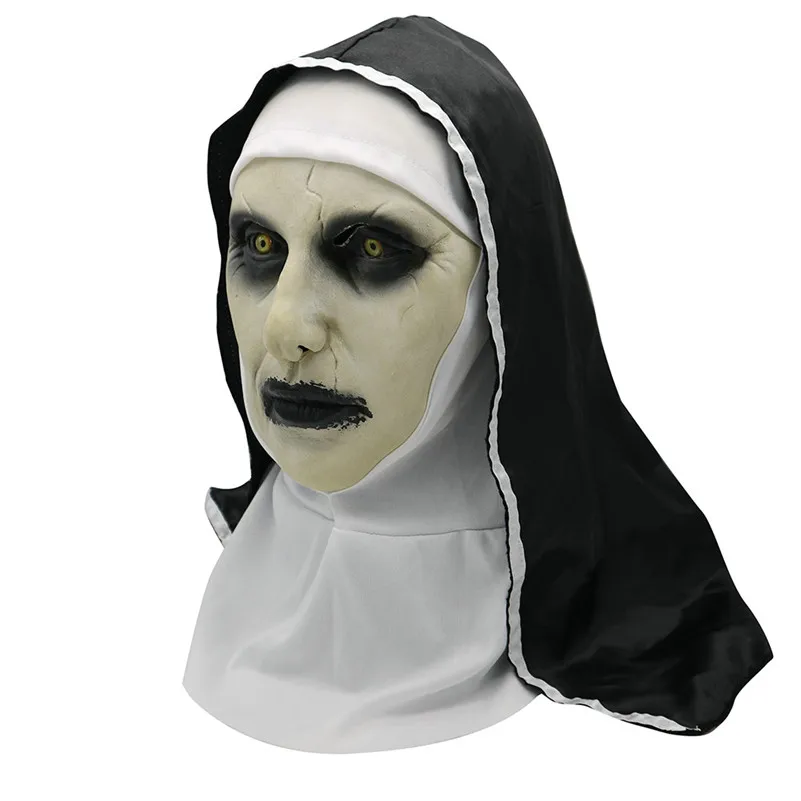 Хэллоуин страшные реквизит колдовать дьявол монахиня Ужасы маски с костюм для Террор Хэллоуин вечерние украшения C3