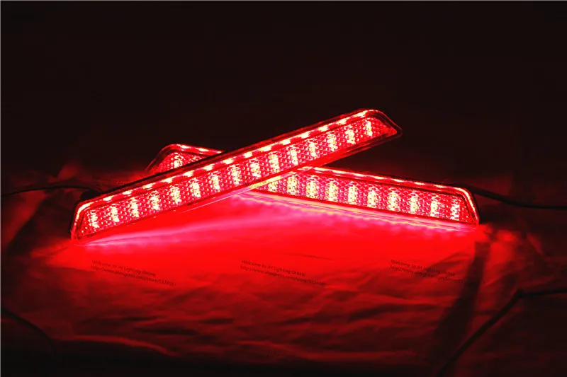 OKEEN new 2 pcs lot external light waterproof rear lights highpower 12 led strip braking car