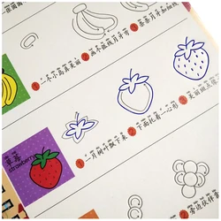 Cahier de copie à rainure de dessin pour enfants, 1 pièce, exercice amusant pour apprendre à dessiner, maternelle, bébé préscolaire pour écrire le texte 