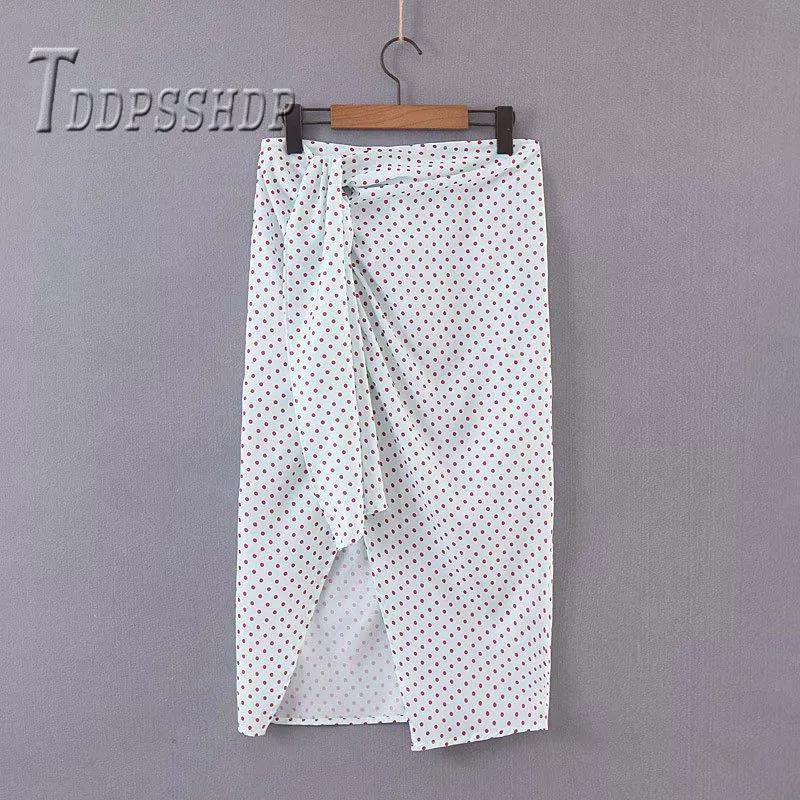 

Polka Dot Printing Women Skirt 2019 Summer Irregular Fashion Female Skirts