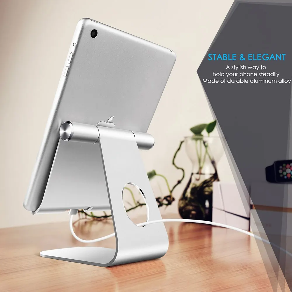 Ascromy Tablet Stand Adjustable Holder Dock For Apple iPhone X 7 Plus 8 iPad Pro Mini Kindle Cell Phone Stand Porta Accessories (5)