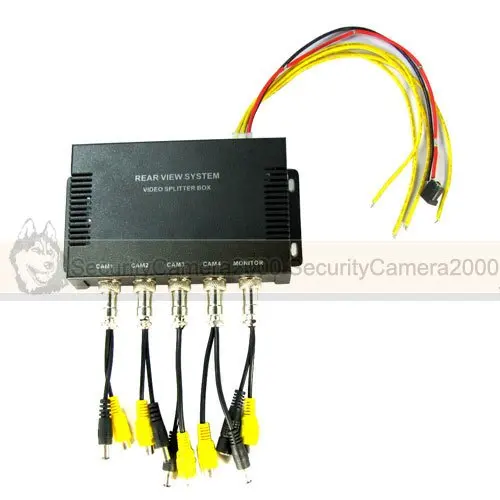 Free Shipping 4 CH CCTV Camera Video Input Quad Processor Splitter for