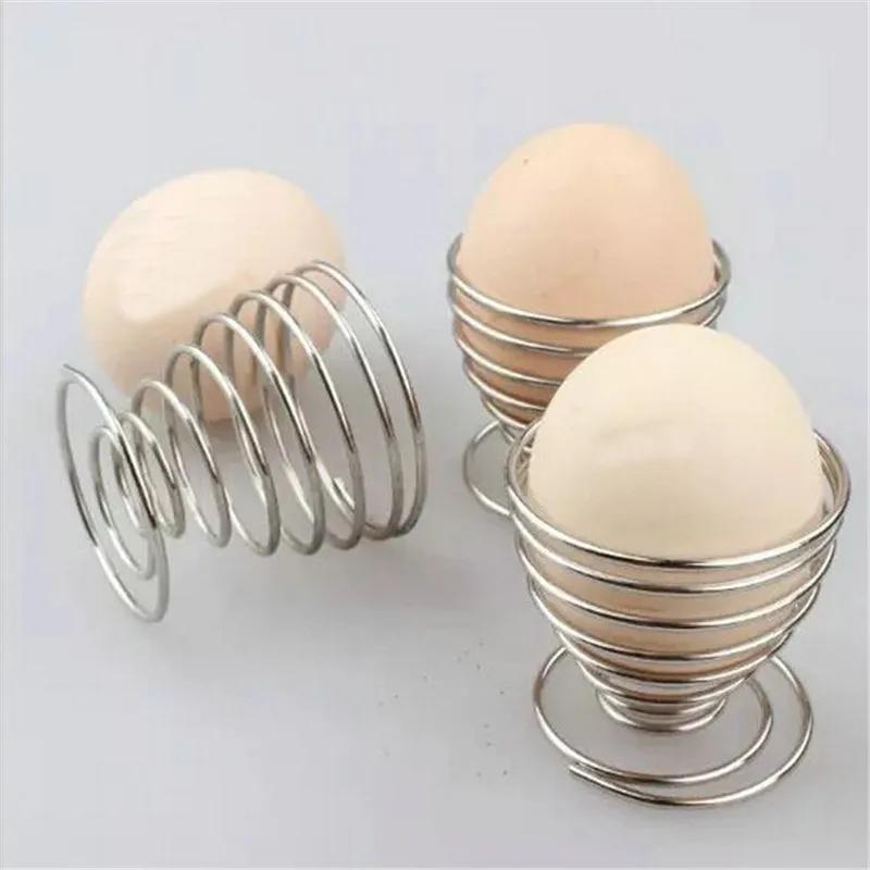 

1pcs Boiled Eggs Stainelss Steel Spring Wire Tray Egg Cup Cooking Tool Kitchen Accessories Mutfak Aksesuarlari Kitchen Gadgets.Q