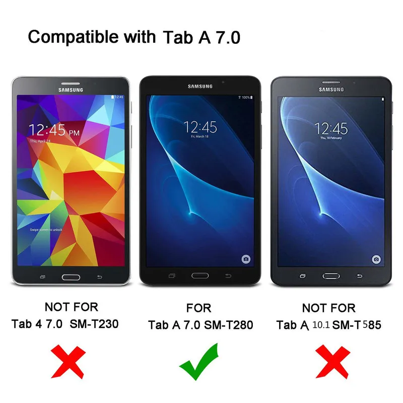 Чехол из искусственной кожи с 3d рисунком для Samsung Galaxy Tab A 7 0 2016 T280 T285 чехол дюйма +