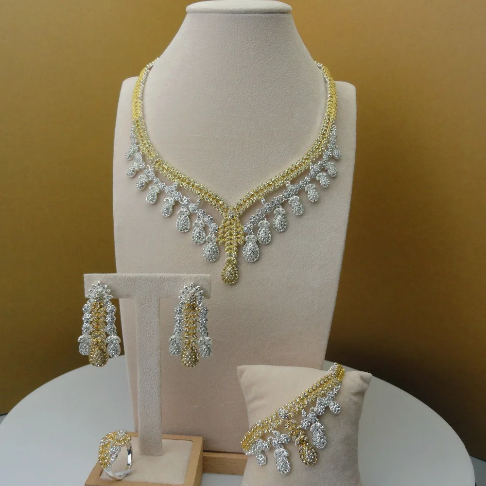 

Yuminglai 2019 Rhinestone Jewelry Set New Fashion Wedding African Costume Jewelry Sets for Women FHK5775