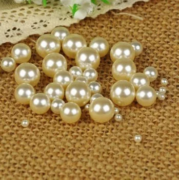 

Ivory Color No Hole Round Pearls Imitation Fashion Crafts Resin Beads Perfect For DIY Backpack Garments Accessories