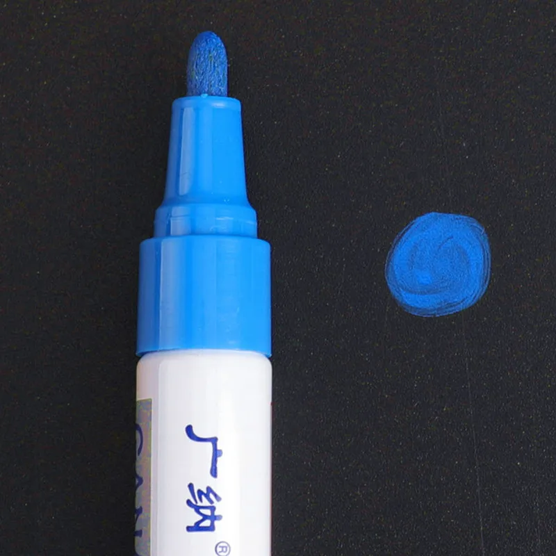 blue Красочная Водонепроницаемая ручка, автомобильная краска, маркер, граффити, масляная краска, ручка, маркер, фотоальбом, сделай сам, фотоальбом, скрапбук, 12 цветов - Цвет: blue