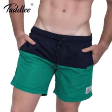 Taddlee бренд быстросохнущие мужские пляжные шорты боксерские шорты плюс размер мужские купальники летние модные плавки