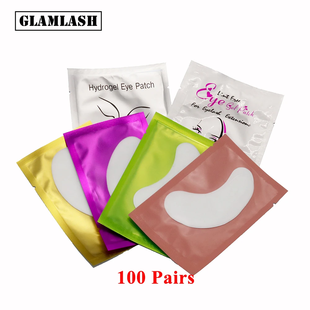 GLAMLASH 100 парт/лот/упаковка новые бумажные накладки для ресниц под глаза