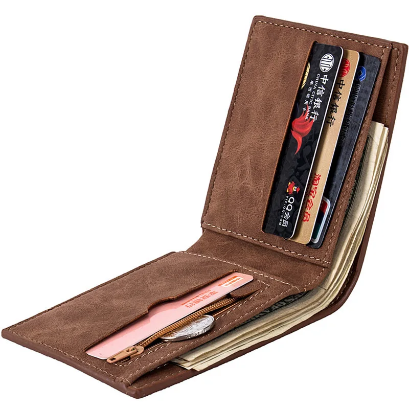  2019 New Men Wallets Small Money Purses Wallets New Design Dollar Price Top Men Thin Wallet With Co - 4000078006777