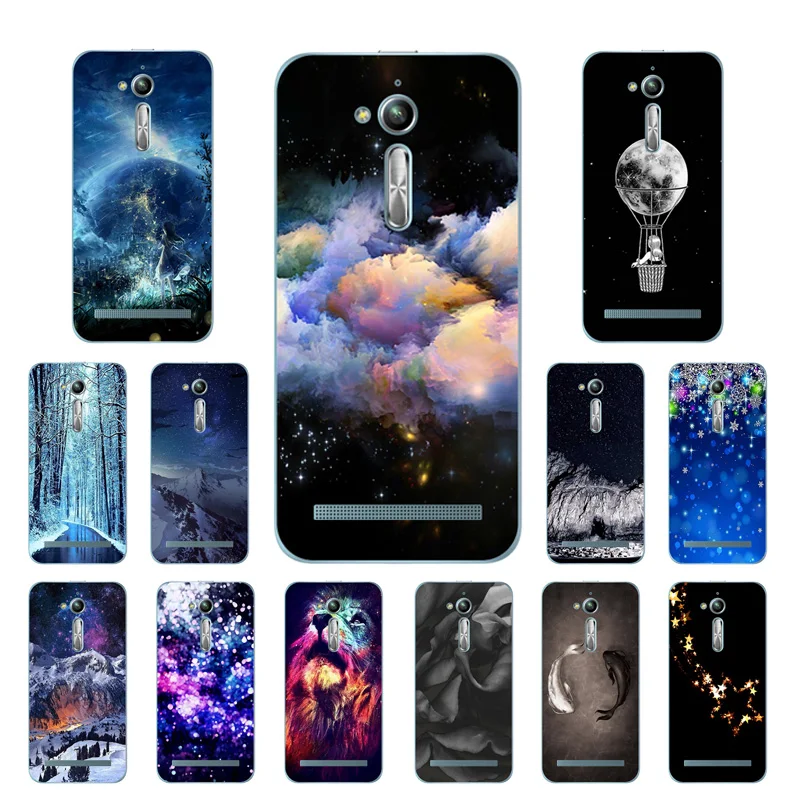 Для Asus Zenfone Go ZB500KL ZB500KG Мягкий Чехол zenfone силиконовый чехол с принтом снежинки для
