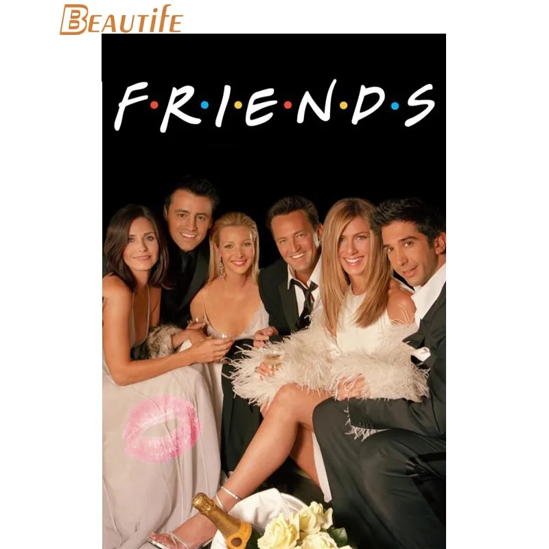 

Custom Classical TV Show Friends wall poster Home Decor 27x40cm Canvas Silks for family decoration Canvas Fabric Print Poster