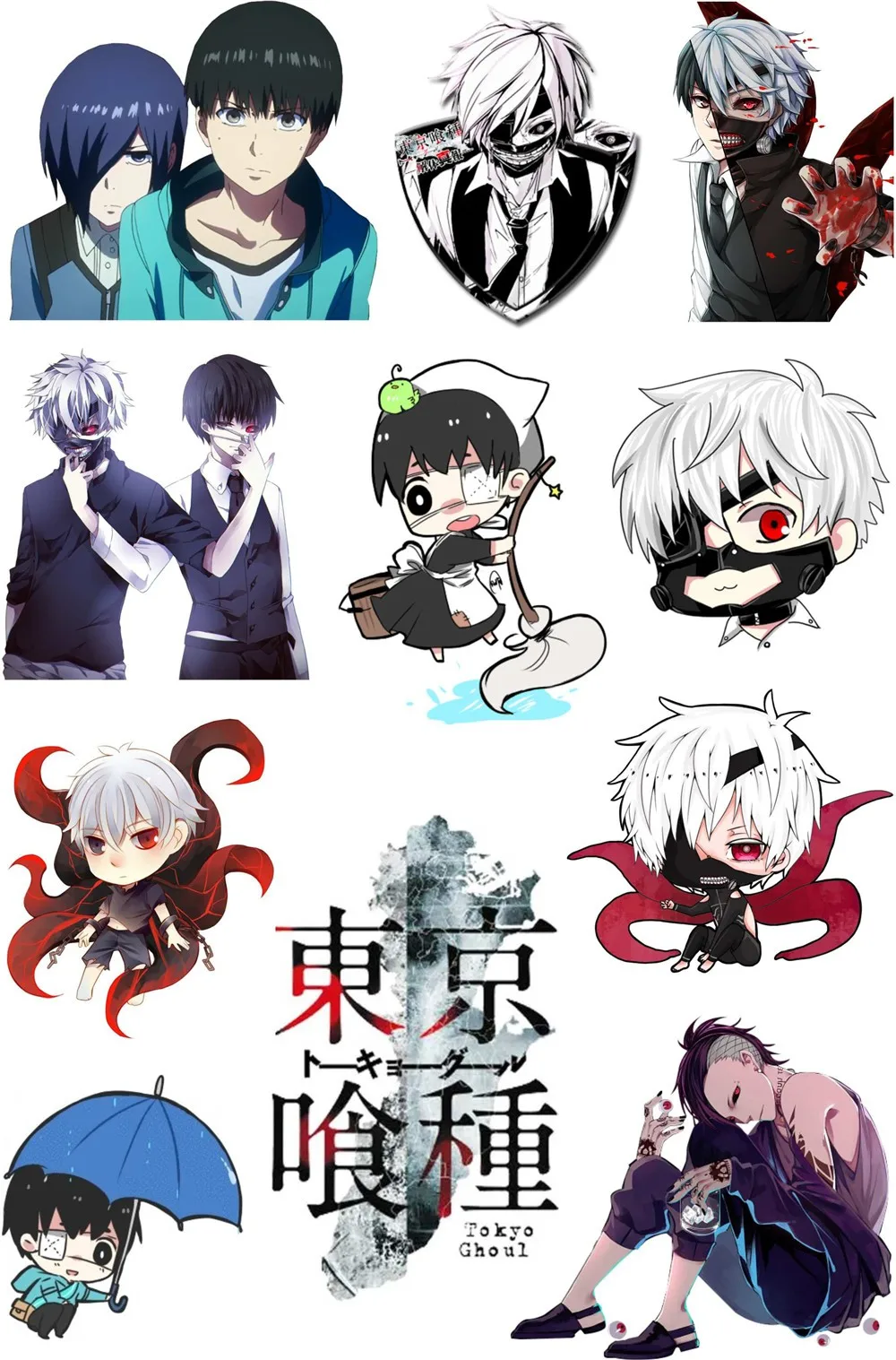 new tokyo ghoul stickers wall stickers suitcase fridge laptop sticker waterproof anime decal 5 sheets set laptop quad core processor laptop usb battery chargerlaptop keyboard letter stickers aliexpress