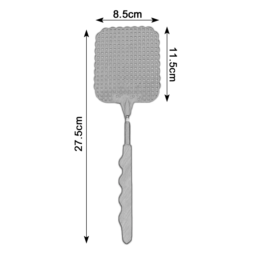 1 шт. Выдвижная мухобойка Летающая электроубойка комаров насекомые амбарные вредители инструмент из нержавеющей стали