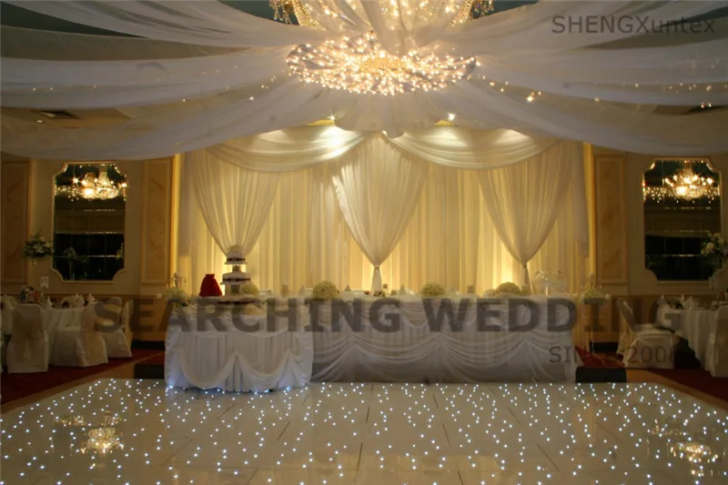 3 м x 6 м шелк льда свадебный фон занавес со шнуровкой светодиодный свет для украшения свадьбы