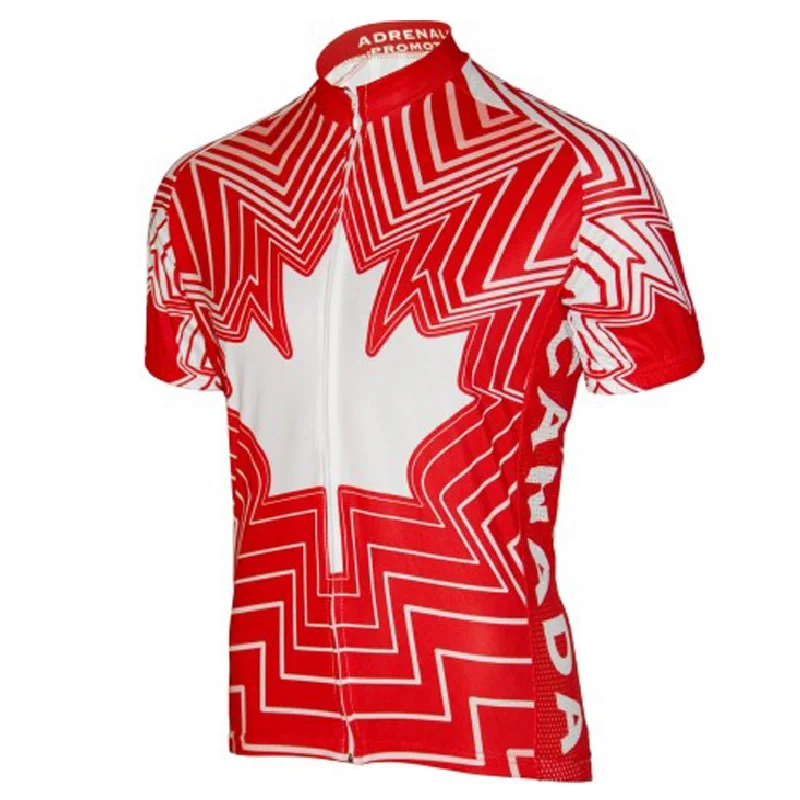 Summer red New Canada Cycling jersey road Mountain Bicycle clothing Men