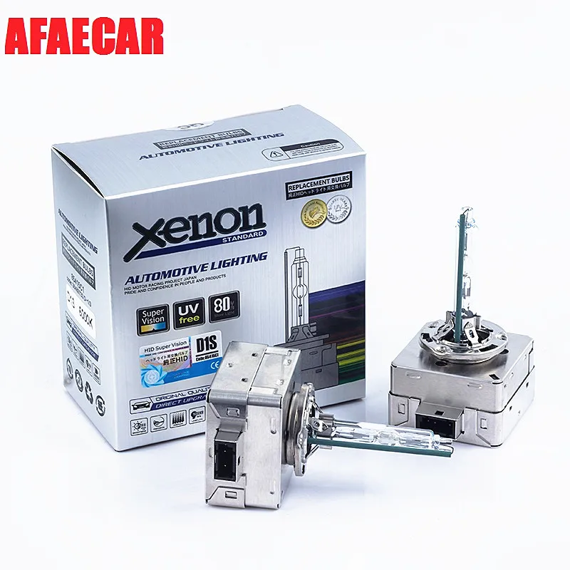 

AFAECAR 2pcs D1S Replacement 12V 35W D2S Xenon D3S D4S HID light 4300K 6000K 8000K