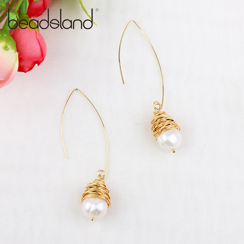 

Beadsland Drop Earrings Freshwater Pearls Gilding Wire Fashion Cute/Romantic Woman Girl Party Festival Hot Sell Gift 40061