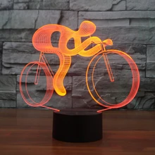 7 цветов Изменение визуальной езды на велосипеде 3D светодиодный Настольный светильник Usb ночник велосипедная подсветка приспособление для детей подарки прикроватный Декор