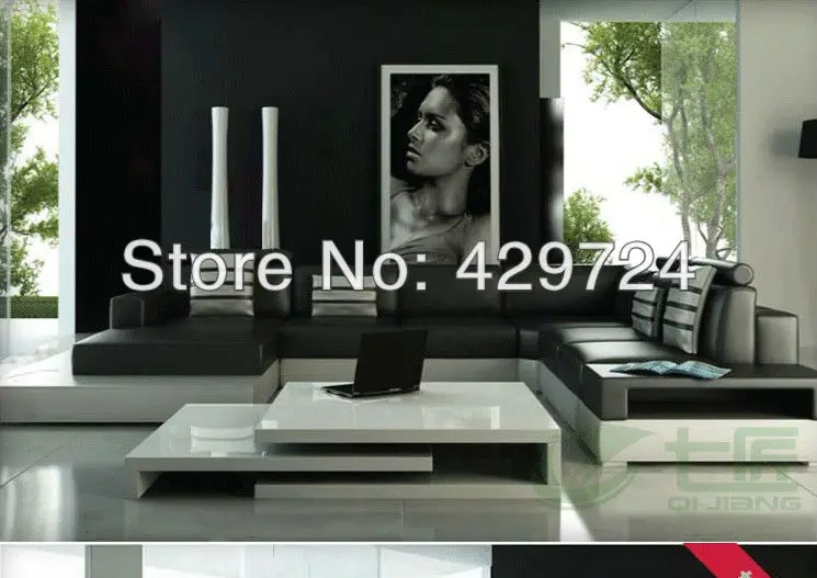 الفاخرة أريكة ، إيطاليا تصميم كبير الحجم الأرائك حقيقية الجلود أريكة الزاوية أريكة مجموعة مع شيزلونج المنزل والأثاث الأرائك