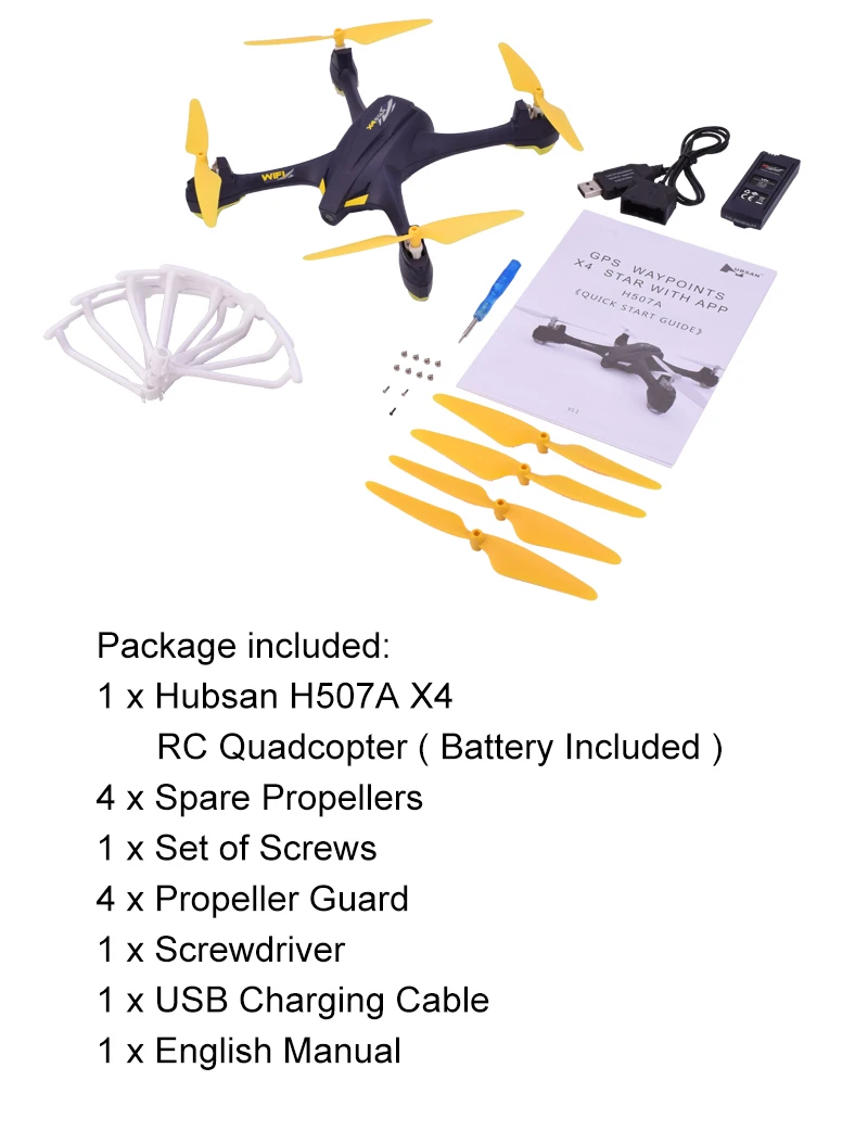 HUBSAN H507A X4 Star Pro gps Радиоуправляемый Дрон WiFi FPV 720P HD камера Дрон следуй за мной/режим орбиты Радиоуправляемый квадрокоптер гоночный Дрон