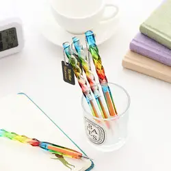 Мм 0,38 мм прозрачный радужный цветной Kawaii гелиевая ручка Алмазная голова пластиковые Письменные ручки для детей подарочная Корейская