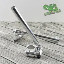 37 мм Ретро Мотоцикл универсальная Регулировка алюминиевый сплав разделенный руль Сплит Руль Кафе Гонщик клип на руль 22