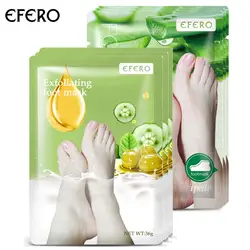 EFERO 6 Pack отшелушивающая маска для ног Педикюр носки пилинг для ног маска мертвой кожи увлажняющий отбеливание маска для ухода за ногами